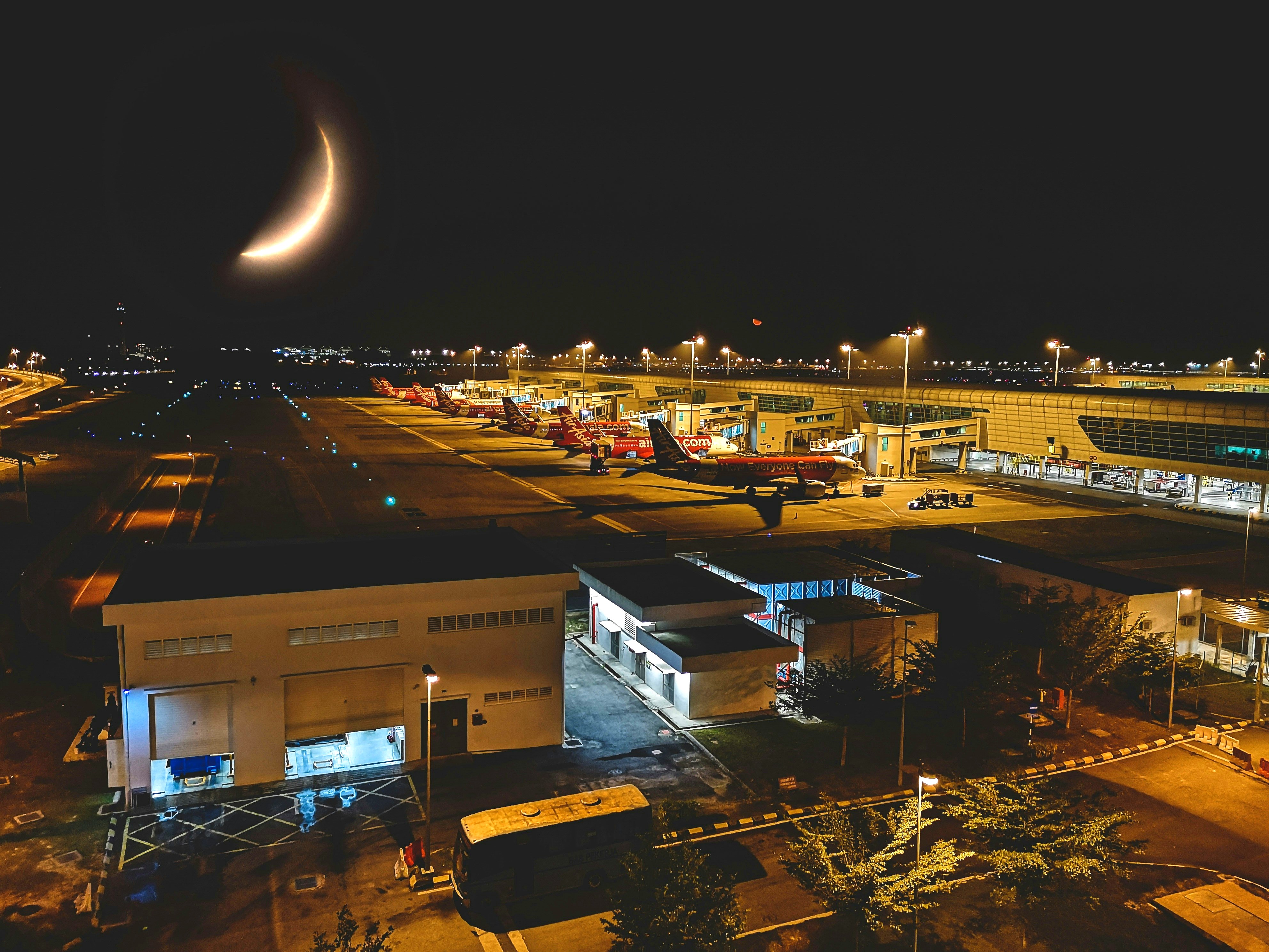Kuala Lumpur International Airport at night